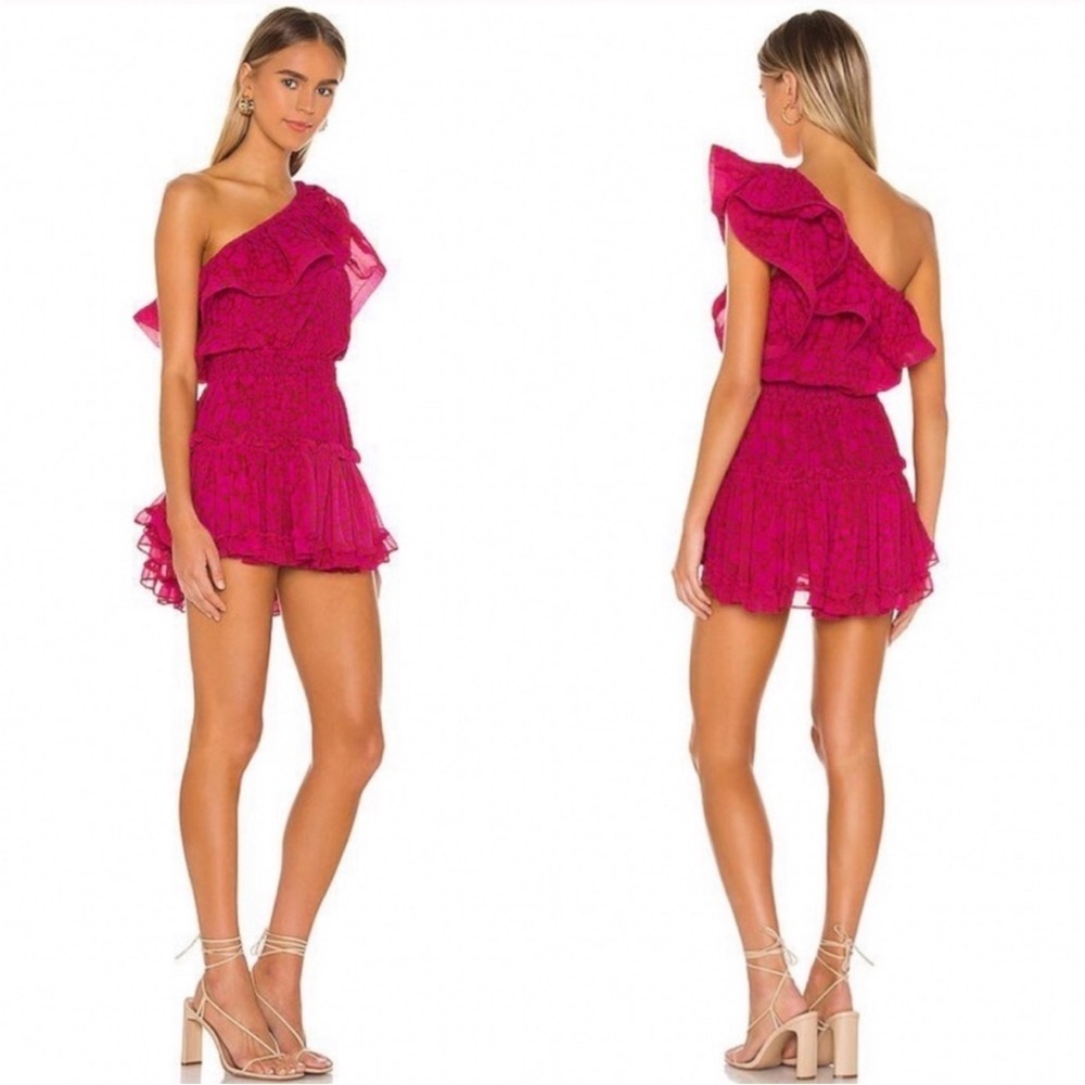 Misa Los Angelos Josefine Dress in Pink Giraffe Small